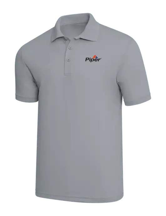 Light Grey PosiCharge RacerMesh Polo w/Piper Logo