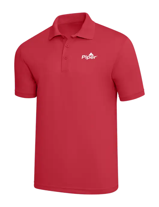 Red PosiCharge RacerMesh Polo w/Piper Logo