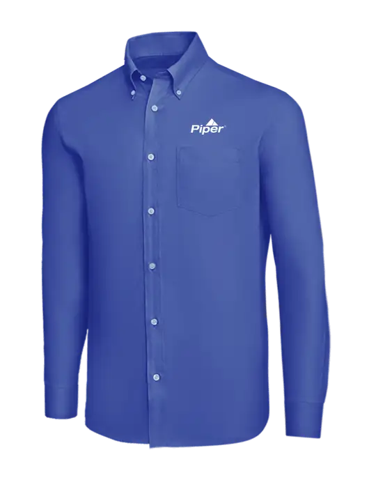 Brooks Brothers Dark Royal Wrinkle-Free Stretch Nailhead Shirt w/Piper Logo