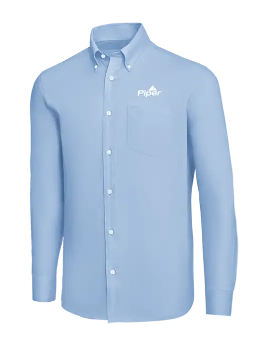 Brooks Brothers Light Blue Wrinkle-Free Stretch Nailhead Shirt w/Piper Logo