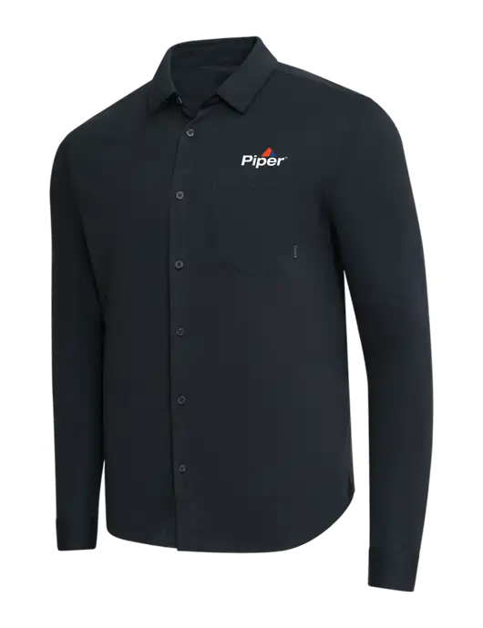OGIO Black Extend Long Sleeve Button Up Shirt w/Piper Logo