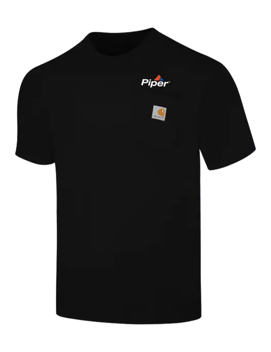 Carhartt Workwear Black Pocket Short Sleeve T-Shirt w/Piper Logo