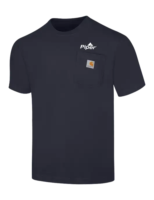 Carhartt Workwear Dark Navy Pocket Short Sleeve T-Shirt w/Piper Logo