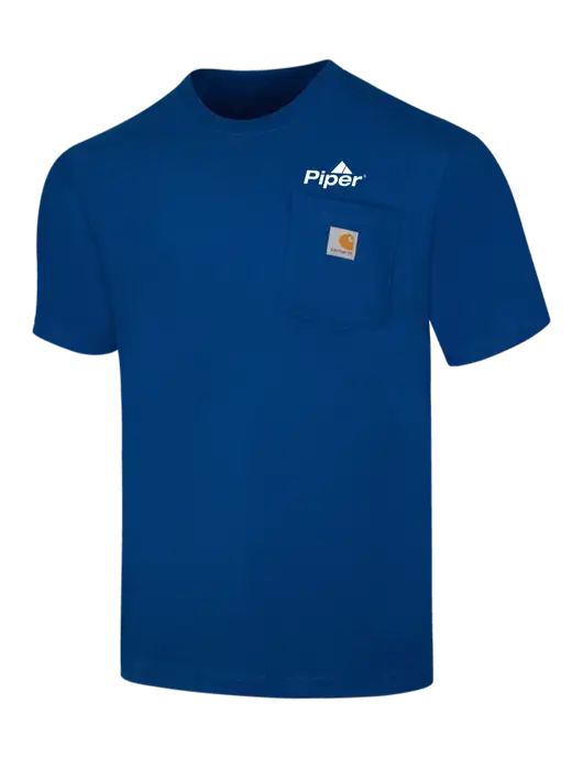 Carhartt Loose Fit Workwear Dark Sapphire Short Sleeve Pocket T-Shirt w/Piper Logo