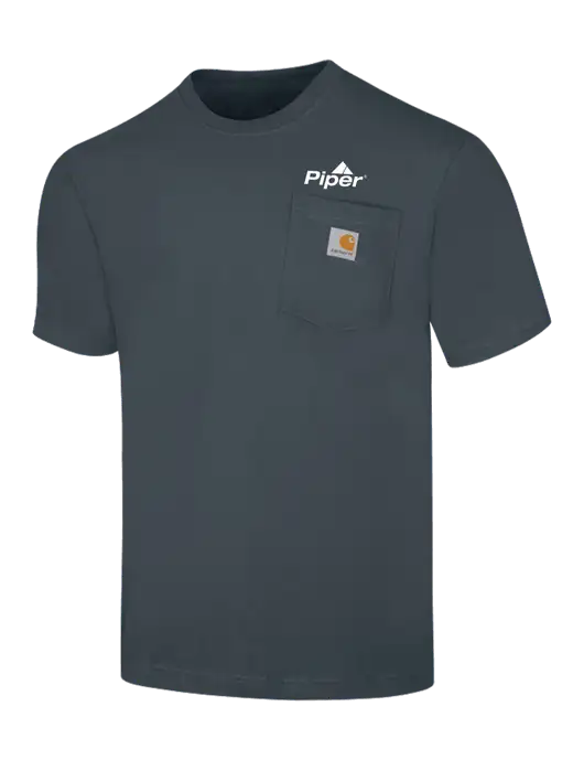 Carhartt Workwear Dark Slate Blue Pocket Short Sleeve T-Shirt w/Piper Logo
