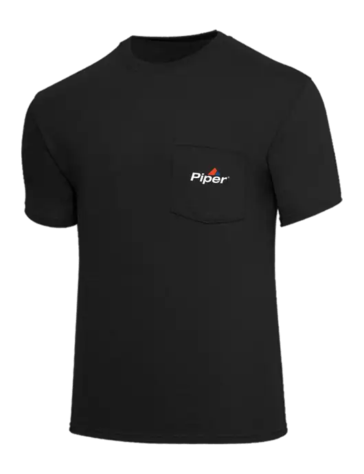 Core Blend Black Pocket T-Shirt w/Piper Logo