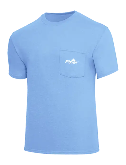 Core Blend Light Blue Pocket T-Shirt w/Piper Logo