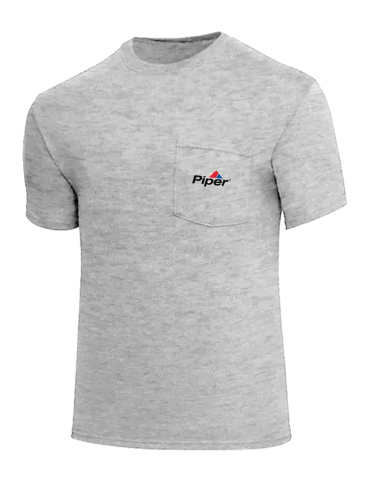 Core Blend Light Grey Heather Pocket T-Shirt w/Piper Logo