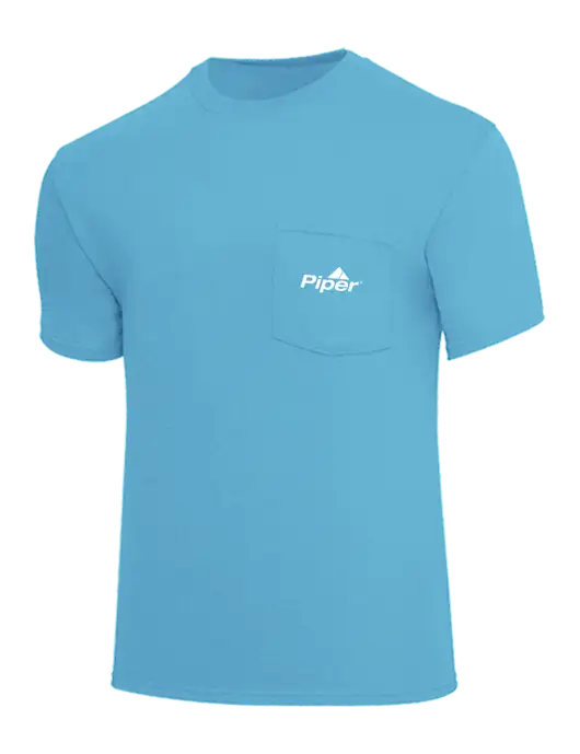 Core Blend Light Sapphire Blue Pocket T-Shirt w/Piper Logo