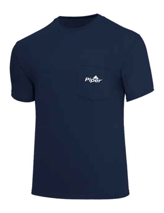 Core Blend Navy Pocket T-Shirt w/Piper Logo