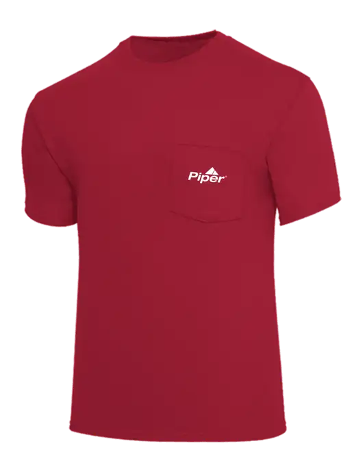 Core Blend Red Pocket T-Shirt w/Piper Logo