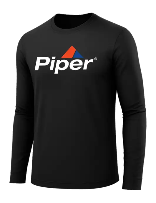 Long Sleeve Black PosiCharge Competitor Tee w/Piper Logo
