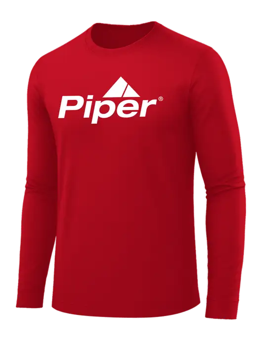Long Sleeve Red PosiCharge Competitor Tee w/Piper Logo