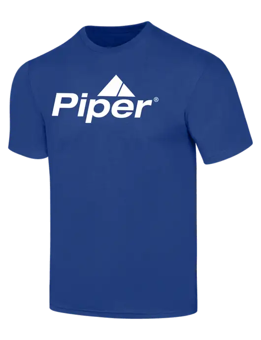 Simply Soft Dark Royal 4.5oz  Poly/Combed Ring Spun Cotton T-Shirt w/Piper Logo