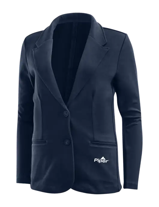 Deep Navy Womens Knit Blazer w/Piper Logo