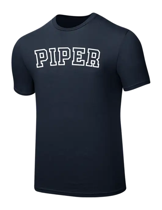 Seriously Soft Navy T-Shirt w/Piper Collegiate Logo