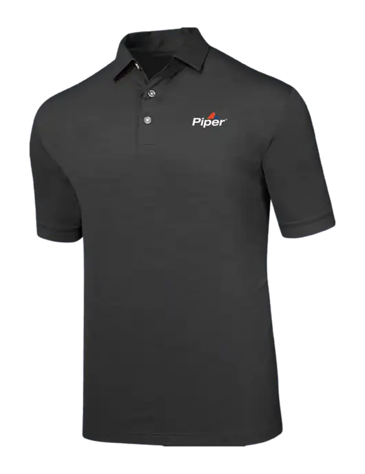 Callaway Black Fashion Tonal Polo w/Piper Logo