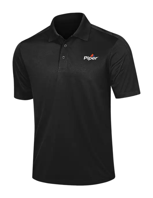 Black Diamond Textured Jacquard Polo w/Piper Logo