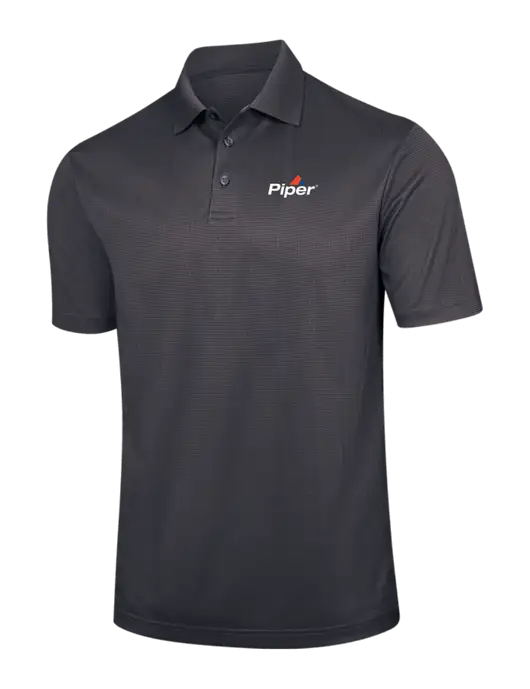 Dark Grey Performance Fine Jacquard Polo w/Piper Logo