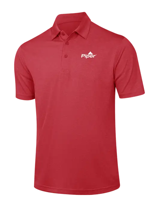 Red Heather Contender Polo w/Piper Logo