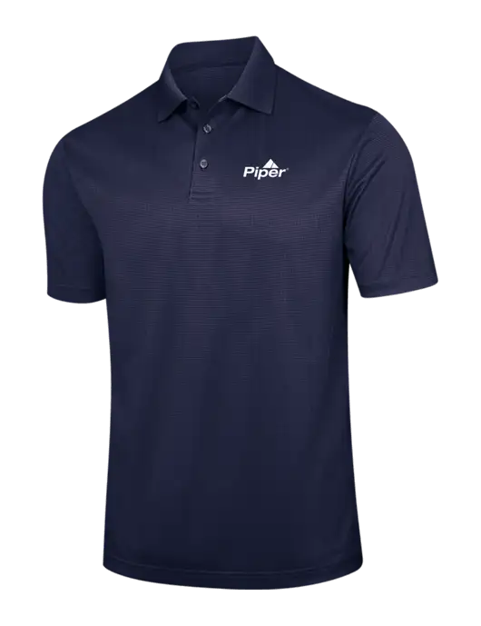 Navy Performance Fine Jacquard Polo w/Piper Logo