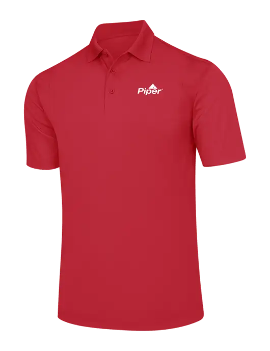 Red Micropique Sport-Wick Polo w/Piper Logo