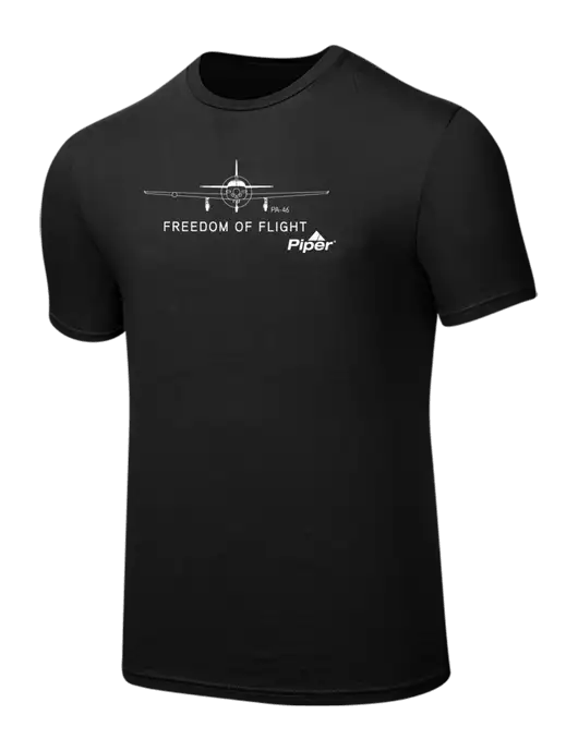 Seriously Soft Black T-Shirt w/Freedom of Flight Logo