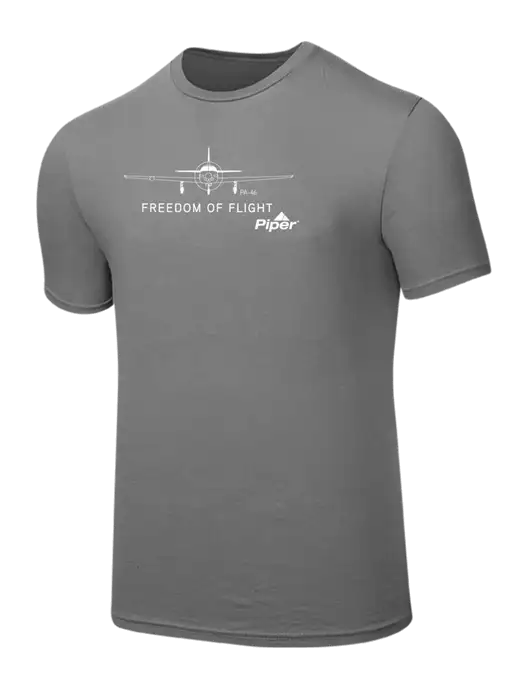 Seriously Soft Medium Grey T-Shirt w/Freedom of Flight Logo