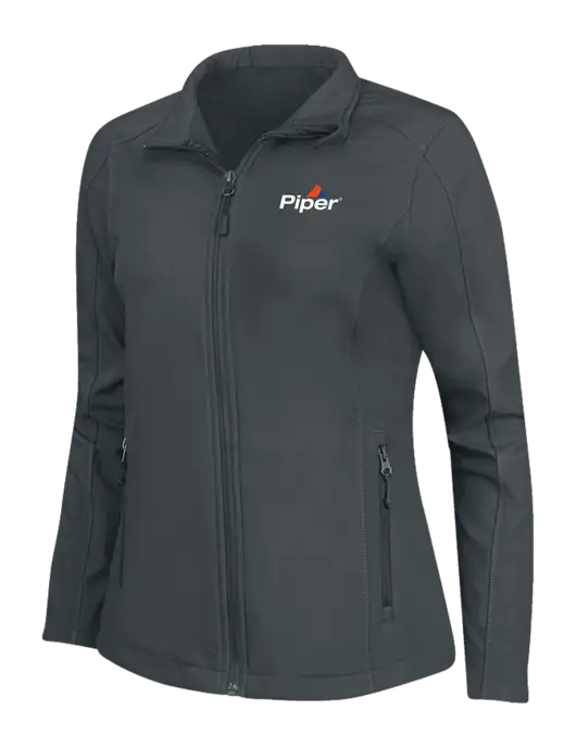 Charcoal Grey Womens Core Soft Shell Jacket w/Piper Logo