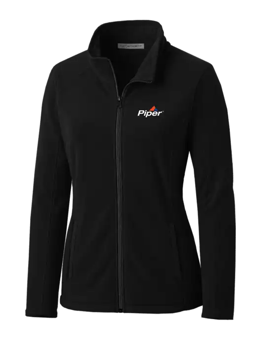 Black Womens Microfleece Jacket w/Piper Logo