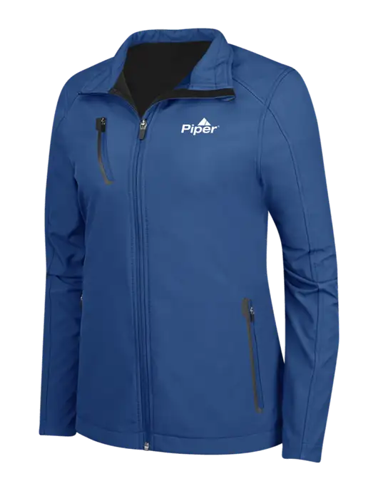 Dark Royal Womens Welded Softshell Jacket w/Piper Logo