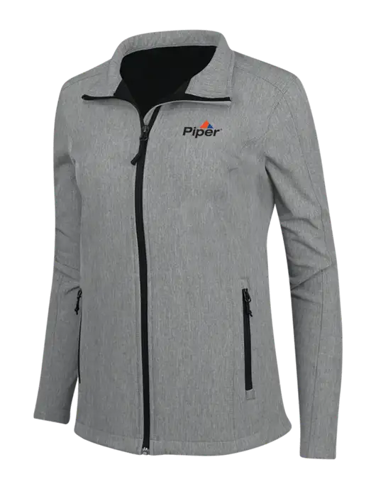 Medium Grey Heather Womens Core Soft Shell Jacket w/Piper Logo