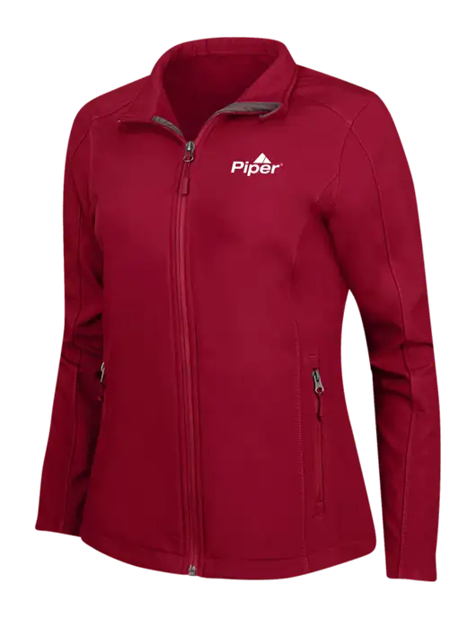 Red Womens Core Soft Shell Jacket w/Piper Logo