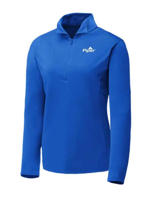 Dark Royal Womens Posicharge Competitor ¼ Zip Pullover w/Piper Logo