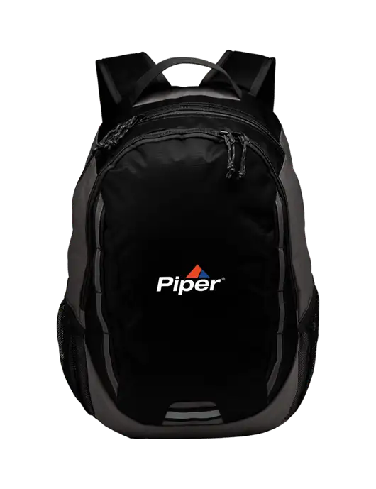 Ridge Black/Dark Charcoal Laptop Backpack w/Piper Logo