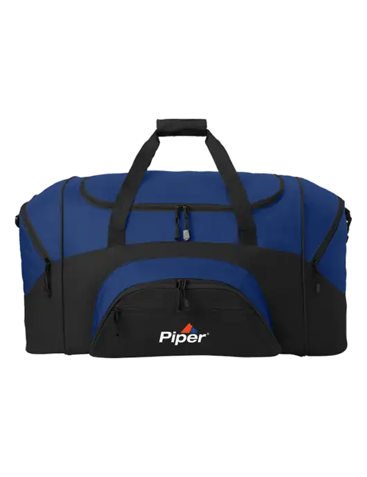 Standard Colorblock Royal/Black Sport Duffel w/Piper Logo