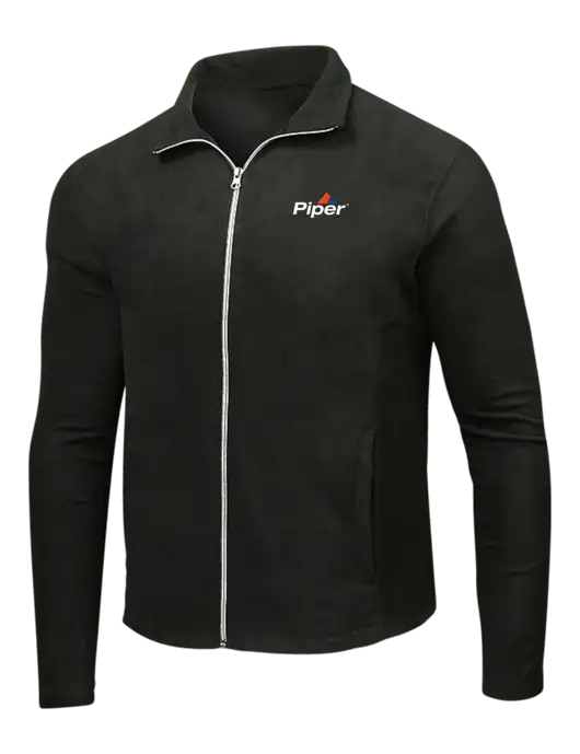 Black Microfleece Jacket w/Piper Logo