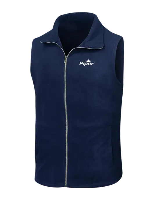 Navy Microfleece Vest w/Piper Logo