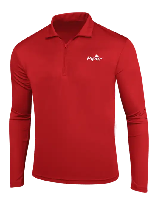 Red PosiCharge Competitor 1/4 Zip Pullover w/Piper Logo