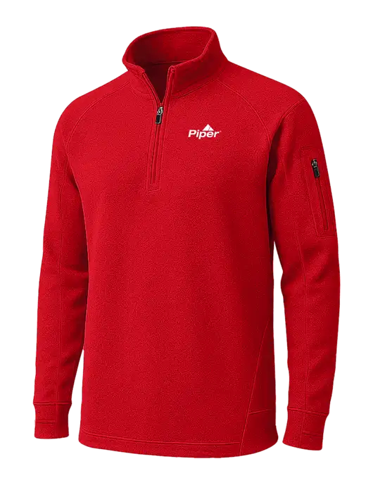 True Red Tech Fleece 1/4 Zip Pullover w/Piper Logo