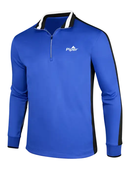 NIKE Game Royal/Black/White Dry-Fit 1/2 Zip Cover-Up w/Piper Logo
