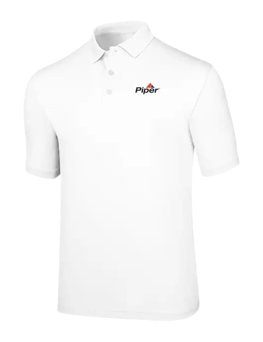 Callaway Opti-Dri White Chev Polo w/Piper Logo