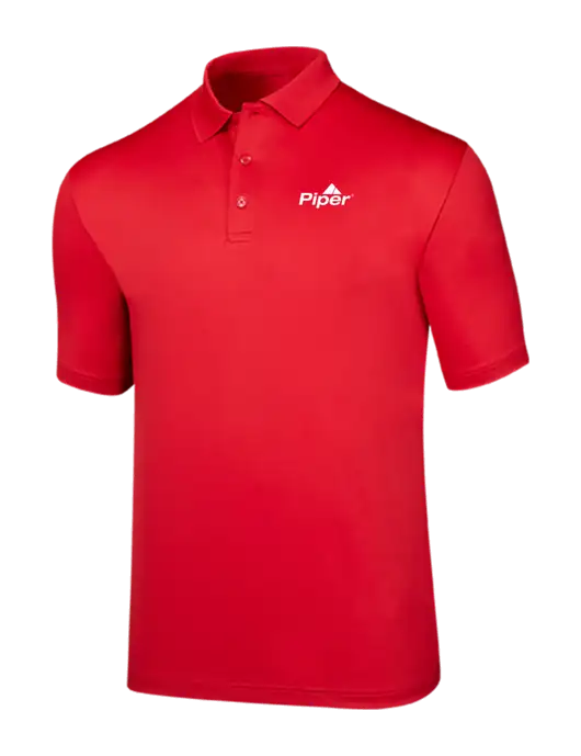 Callaway Opti-Dri Red Chev Polo w/Piper Logo