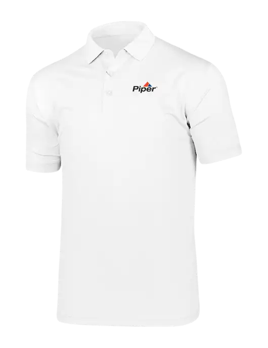Callaway Vibrant Bright White Ventilated Polo w/Piper Logo