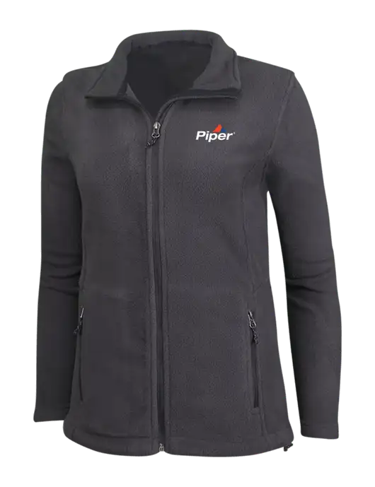 Womens Fleece Dark Grey Jacket w/Piper Logo