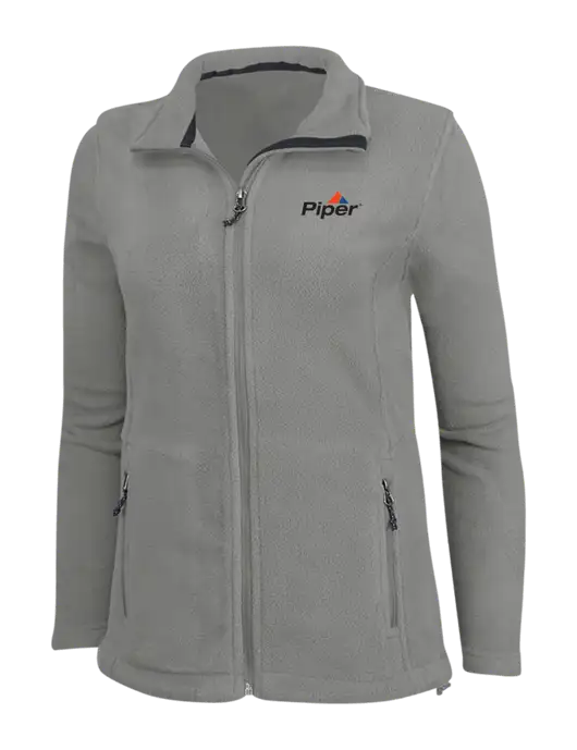 Womens Medium Grey Fleece Jacket w/Piper Logo