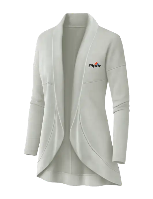 OGIO Ivory Snow Womens Luuma Cocoon Fleece w/Piper Logo