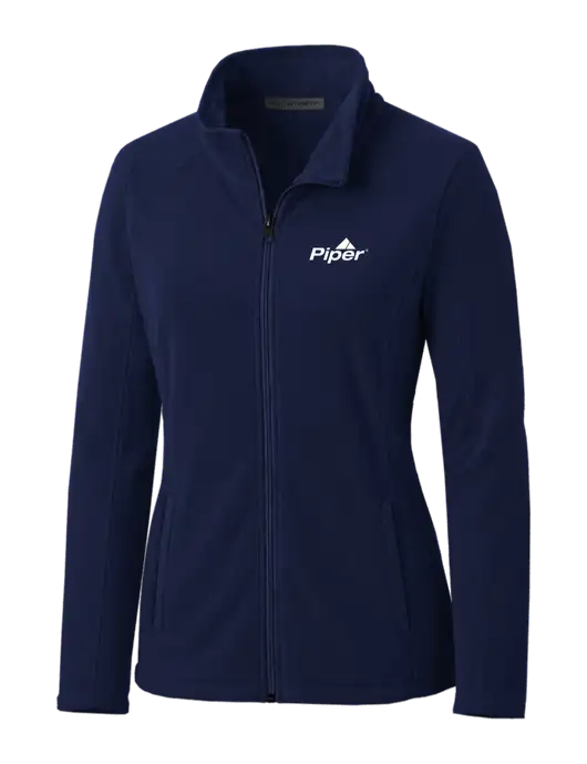 Navy Womens Microfleece Jacket w/Piper Logo