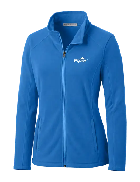 Light Royal Womens Microfleece Jacket w/Piper Logo
