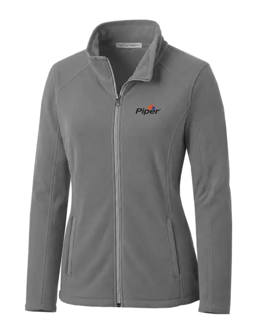 Medium Grey Womens Microfleece Jacket w/Piper Logo